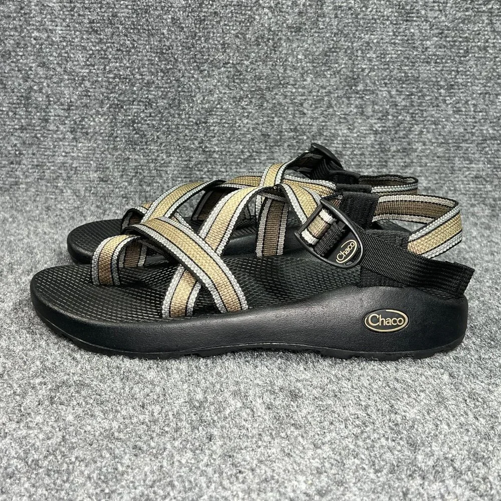 Chaco Z/2 Classic Sandals Men's 8 Black Gold Athletic‎ Outdoor Hiking Spot Water